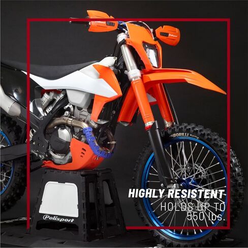 Polisport Pital Pit Bike Stand - الوزن الخفيف والفضاء للدراجات النارية ، دراجات الأوساخ ، MX ، على الطرق الوعرة (FIM Motocross World Championship Stand Bike Stand) - Yellow in Saudi Arabia