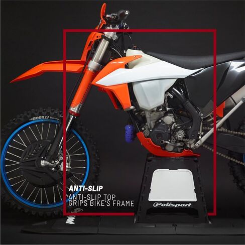 Polisport Pital Pit Bike Stand - الوزن الخفيف والفضاء للدراجات النارية ، دراجات الأوساخ ، MX ، على الطرق الوعرة (FIM Motocross World Championship Stand Bike Stand) - Yellow in Saudi Arabia