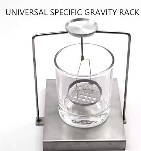 Density Specific Gravity Frame for All Lab Precision Balances | Metal Stand with Acrylic Beaker, 13x12cm Bracket for Solid & Liquid Density Testing in Kuwait