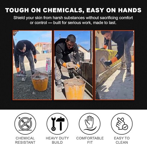 Gastody™ - Chemical Resistant Gloves, Reusable,Heavy Duty Safety Work Gloves,Resist Acid,Oil,Alkali - S-M-L-XL-XXL Size in Kuwait