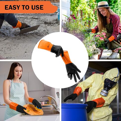 Gastody™ - Chemical Resistant Gloves, Reusable,Heavy Duty Safety Work Gloves,Resist Acid,Oil,Alkali - S-M-L-XL-XXL Size in Kuwait