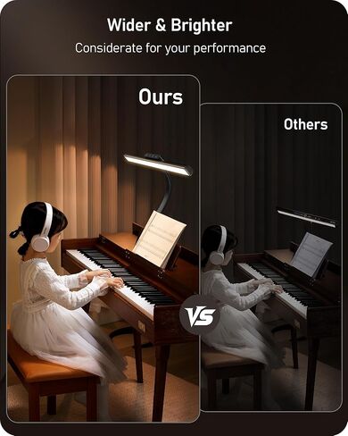 Glendan Piano Lights for Digital Piano and Grand Piano, Professional Led Clip lamp with Ambient Light, Memory Function,Piano Lamps for Sheet Music in Kuwait