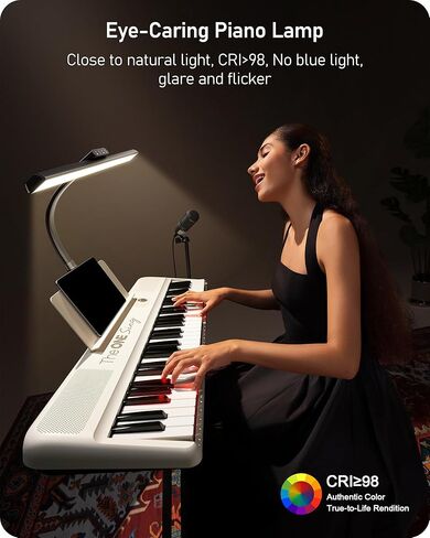 Glendan Piano Lights for Digital Piano and Grand Piano, Professional Led Clip lamp with Ambient Light, Memory Function,Piano Lamps for Sheet Music in Kuwait