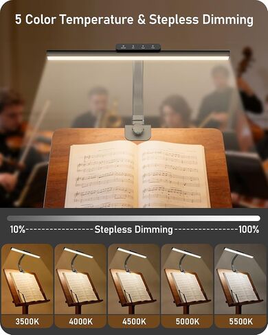 Glendan Piano Lights for Digital Piano and Grand Piano, Professional Led Clip lamp with Ambient Light, Memory Function,Piano Lamps for Sheet Music in Kuwait