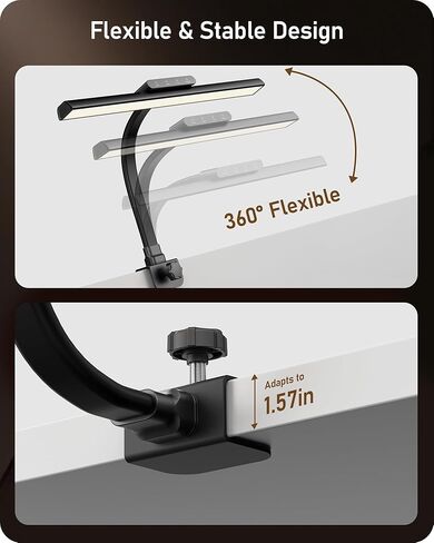 Glendan Piano Lights for Digital Piano and Grand Piano, Professional Led Clip lamp with Ambient Light, Memory Function,Piano Lamps for Sheet Music in Kuwait