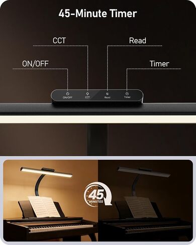 Glendan Piano Lights for Digital Piano and Grand Piano, Professional Led Clip lamp with Ambient Light, Memory Function,Piano Lamps for Sheet Music in Kuwait