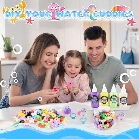Magic Water Elf Toy Kit, Waters Pets, Aqua Fairy Water Gel Kit with 20 Magic Gels & 24 Shape Molds, DIY Squishy Maker , Summer Activities for Kids，Make Your Own Squishies Toys Crafts for Boys & Girls in Kuwait
