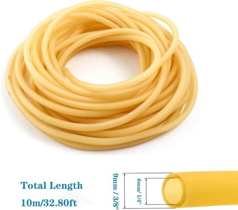 33FT أنابيب المطاط اللاتكس، أنبوب اللاتكس الطبيعي 3 / 8in OD 1 / 4in ID مقلاع الأنابيب الجراحية أنبوب المنجنيق خرطوم المطاط الرمح الفرقة قطعة واحدة مستمرة in Kuwait