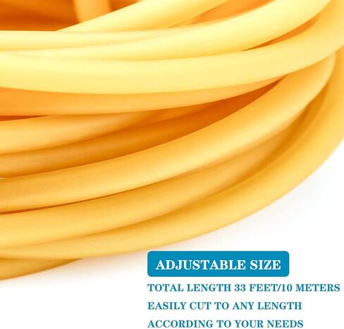 33FT أنابيب المطاط اللاتكس، أنبوب اللاتكس الطبيعي 3 / 8in OD 1 / 4in ID مقلاع الأنابيب الجراحية أنبوب المنجنيق خرطوم المطاط الرمح الفرقة قطعة واحدة مستمرة in Kuwait