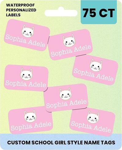 تسمية Daddy ، School Girl Style Name Tags ، تسميات اسم إثبات المياه للمدرسة ، ملصقات علامة الاسم للأطفال العناصر المدرسية لرحلات التخييم ، الملصقات الصغيرة الإضافية ، تصميم الفراولة ، 75 CT in Saudi Arabia