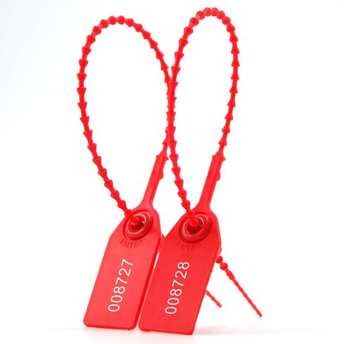1050 PCS Red Numbered Security Zip Ties for Fire Extinguisher Plastic Tamper Evident Seal Tags Pull Tite Self-Locking Disposable Safety Locks in Saudi Arabia