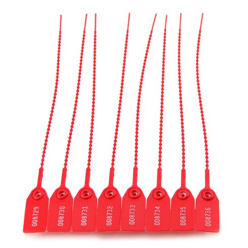 1050 PCS Red Numbered Security Zip Ties for Fire Extinguisher Plastic Tamper Evident Seal Tags Pull Tite Self-Locking Disposable Safety Locks in Saudi Arabia