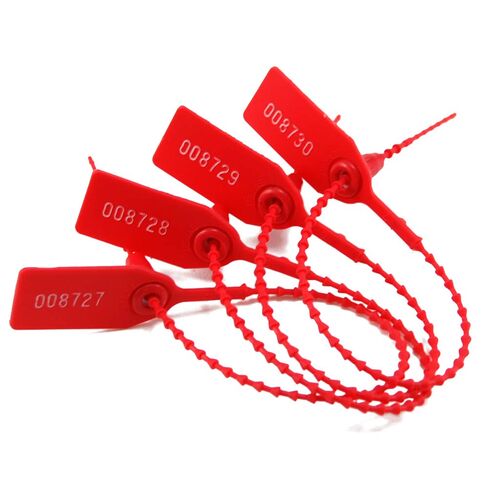 1050 PCS Red Numbered Security Zip Ties for Fire Extinguisher Plastic Tamper Evident Seal Tags Pull Tite Self-Locking Disposable Safety Locks in Saudi Arabia