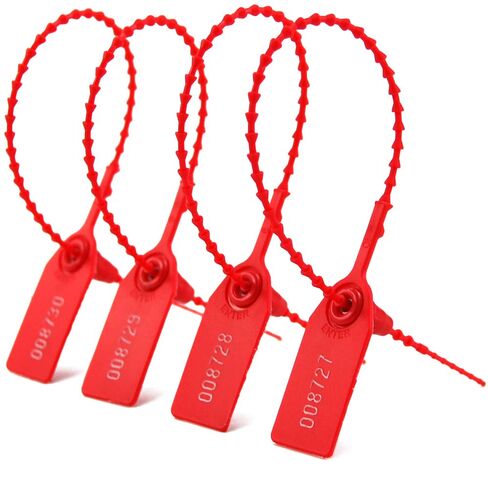 1050 PCS Red Numbered Security Zip Ties for Fire Extinguisher Plastic Tamper Evident Seal Tags Pull Tite Self-Locking Disposable Safety Locks in Saudi Arabia
