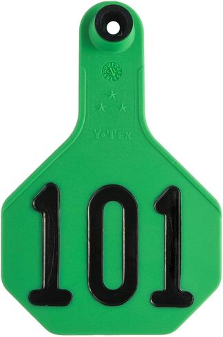 علامات أذن خضراء مرقمة 26-50 Y-Tex 3 Star متوسطة الحجم لهوية الماشية in Kuwait