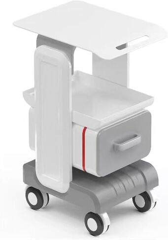 Professional Medical Cart for Shockwave Therapy Machine Dual-Layer Storage Space Mobile Design with Drawers Supports Up to 132 lbs Ideal for Home, Hospital, Office, and Clinic in Saudi Arabia