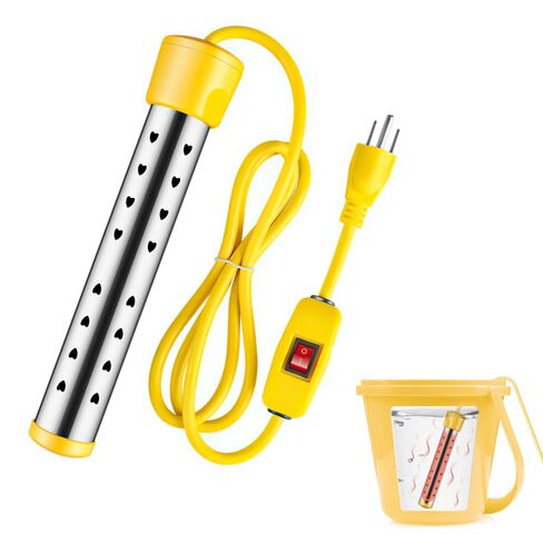 Immersion Water Heater 1500W, UL Listed Certified, Portable Submersible Water Heater with Intelligent Temperature Control, Stainless Steel & Dry-Burn Protection, for Bathtubs, Hot Tubs, Pools, Buckets in Kuwait