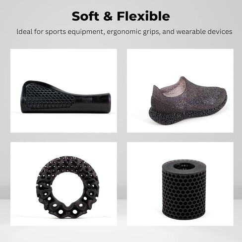 Siraya Tech Rebound 55A Black – Fast-Rebound 3D Printing Resin, High Elasticity, 55A Shore Hardness, Flexible & Shock-Absorbing – for Prototyping, Industrial & Consumer Applications (1kg) in Kuwait