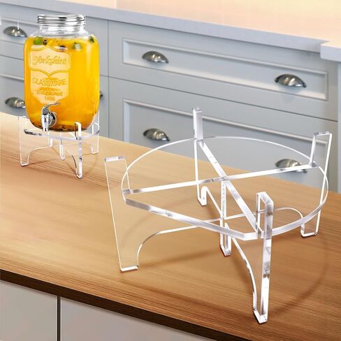 Acrylic Beverage Dispenser Stand Only, Fit Max 8.7 Inch Glass Drink Dispenser and Water Jug Holder, Plant Stand, Cake Display Stand for Parties and Catering Events in Saudi Arabia