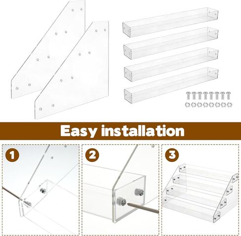 2 Pack 4 Tier Cookie Display Stand Clear Acrylic Tiered Tiered Dessert Stand for Bakers Vendors Parties Craft Fairs Market Booths Cookie Display Stand for Cupcakes Dessert Display in Kuwait