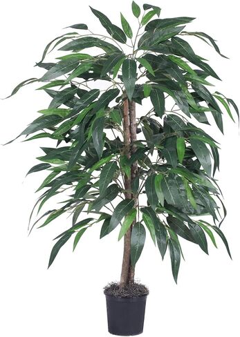 Vickerman 4' Artificial Mango Bush, Brown Square Plastic Container in Kuwait