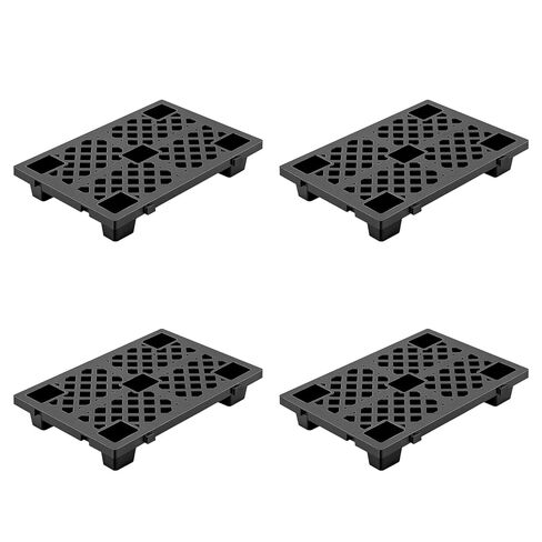 8 Pcs Plastic Pallet, Modular Stackable Ventilation Pallet, 2200lbs Capacity Heavy-Duty Forkliftable Tray for Garage, Workshop, Easy to Clean, 23.6"l x 15.7"w x 3.9"h in Kuwait
