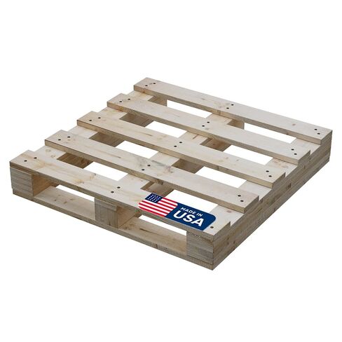تريتون، منصة خشبية شديدة التحمل للدخول في اتجاهين - 31 × 24 × 5 بوصة، منصة شحن من الخشب الصلب من الدرجة الصناعية، متينة، قابلة لإعادة الاستخدام، قابلة للتكديس، سهلة التعامل، للاستخدام التجاري كمنصة نقالة أرضية، عبوة واحدة in Kuwait