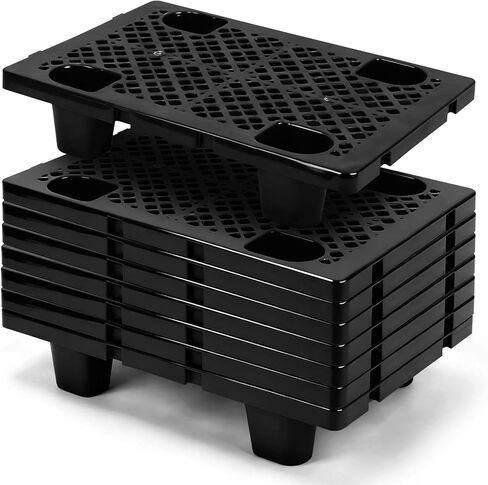 8 قطع من المنصات البلاستيكية السميكة المتشابكة وسادة أرضية للتخزين مع شبكات مسامية للجراج والسوبر ماركت والمستودع والمطاعم والمطبخ في الطابق السفلي 23.6 × 15.7 × 4.7 بوصة (أزرق) in Kuwait