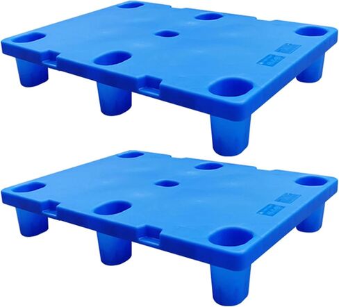 قطعتان من المنصات البلاستيكية شديدة التحمل، منصة تخزين صناعية مقاس 31.5 بوصة × 23.6 بوصة × 5.5 بوصة، تحميل ديناميكي 1102 رطل/تحميل ثابت 1764 رطل، منصات تكديس المستودعات للخدمات اللوجستية والتخزين (أسود) in Kuwait