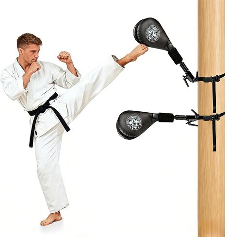Taekwondo Kick Pad Target, Kicking Pads with Mounting Bracket for Martial Arts Training Tae Kwon Do Karate Kickboxing, Hands-Free in Saudi Arabia