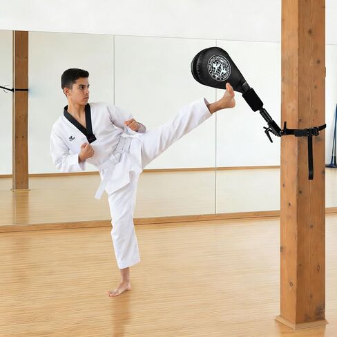 Taekwondo Kick Pad Target, Kicking Pads with Mounting Bracket for Martial Arts Training Tae Kwon Do Karate Kickboxing, Hands-Free in Saudi Arabia