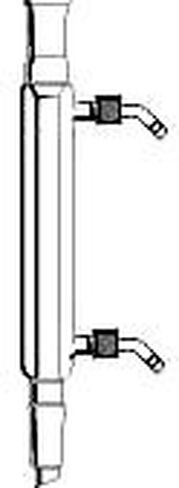 Laboy Glass Liebig Condenser with 14/20 Standard Taper Joints, 120mm Jacket Length, Borosilicate 3.3 Water-Cooled Reflux & Distillation Condenser with Removable Hose Connections in Saudi Arabia