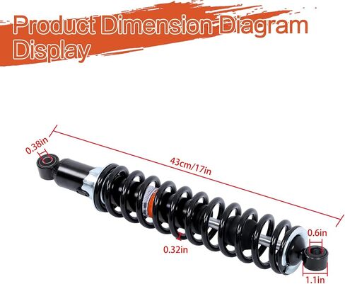 Rear Shocks Replacement for Honda Foreman 450 TRX450ES TRX450S TRX450FE TRX450FM 1998-2004 Replacement for 52400-HN0-670 52400-HN0-671 52400-HN0-A01 in Saudi Arabia