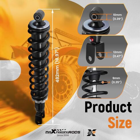 maXpeedingrods Rear Shock Fit for Honda Rancher TRX420FA BR 2014-2023, for Honda Rancher ES TRX420FE BR 2014-2023, for Honda Rancher TRX420FM BR 2014-2023, 52400-HR3-A21 Monotube Absorber, Black in Saudi Arabia