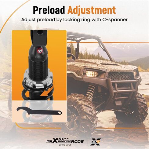 maXpeedingrods Rear Shock Fit for Honda Rancher TRX420FA BR 2014-2023, for Honda Rancher ES TRX420FE BR 2014-2023, for Honda Rancher TRX420FM BR 2014-2023, 52400-HR3-A21 Monotube Absorber, Black in Saudi Arabia