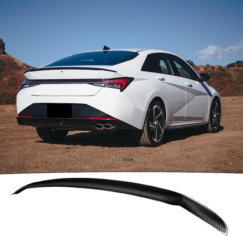 Rear Trunk Spoiler Wing Fit for Hyundai Elantra 2021-2024 SE/SEL/Limited Gloss Black N-Line Style Decklid Lip Exterior Accessories in Saudi Arabia