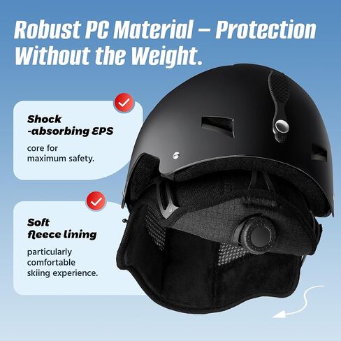 LUMDEER Ski Helmet with 2 in 1 Visor Goggles, UV Protection Snowboard Helmet, Certified Ajustable Snow Sport Helmets for Men Women Skiing, Skating, Snowboarding in Saudi Arabia