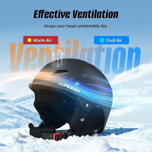 LUMDEER Ski Helmet with 2 in 1 Visor Goggles, UV Protection Snowboard Helmet, Certified Ajustable Snow Sport Helmets for Men Women Skiing, Skating, Snowboarding in Saudi Arabia