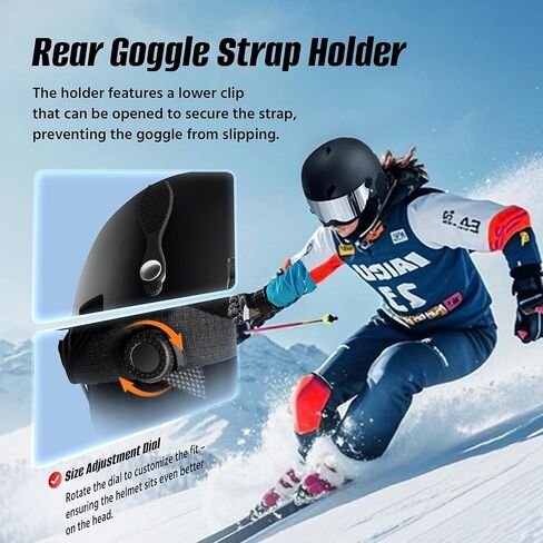 LUMDEER Ski Helmet with 2 in 1 Visor Goggles, UV Protection Snowboard Helmet, Certified Ajustable Snow Sport Helmets for Men Women Skiing, Skating, Snowboarding in Saudi Arabia