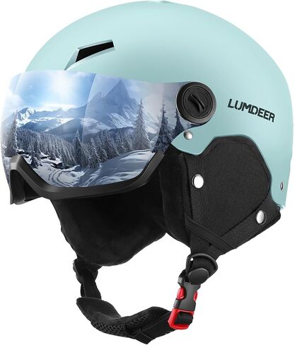 LUMDEER Ski Helmet with 2 in 1 Visor Goggles, UV Protection Snowboard Helmet, Certified Ajustable Snow Sport Helmets for Men Women Skiing, Skating, Snowboarding in Saudi Arabia