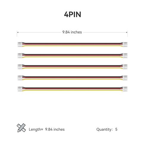 4-Pin 25cm Grove Cable with Buckled Connector (5-Pack) in Kuwait