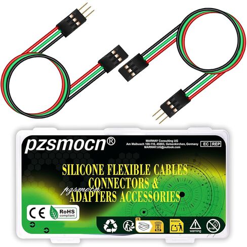 أسلاك التوصيل المرنة المصنوعة من السيليكون 24AWG بطول 20 سم 10 مجموعات / 60 قطعة لـ Dupont 2.54 مم موصل الملعب 4 دبابيس رأس أسود أنثى أنثى بدون لحام كابل شريط محول إلكتروني in Kuwait