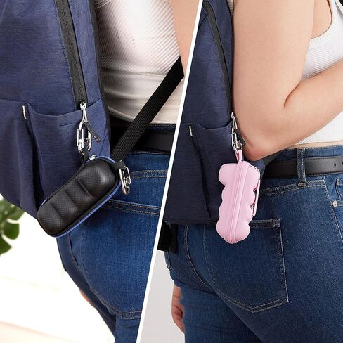 Divoti Asthma Inhaler Travel Case with Secure Clip-on Keychain Carabiner, Includes Inhaler Holder Case Only -Black in Saudi Arabia