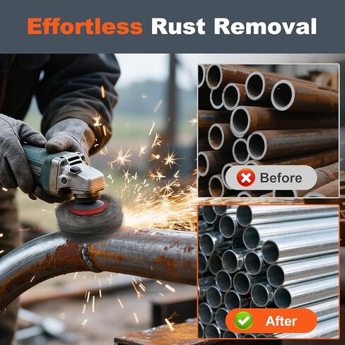 12 حزمة عجلة سلكية لمطحنة الزوايا، عجلات مجعدة خشنة معقودة، فرشاة أكواب من أسلاك الفولاذ الكربوني لمطحنة زاوية 4-1/2 بوصة مع عمود ملولب 5/8-11UNC لإزالة الصدأ شديد التحمل، وتلميع in Kuwait