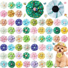 50 Pcs Christmas Dog Collar Bows Bulk Red and Green Xmas Bow Ties Flower Charms Attachment for Small Medium Large Dogs Cats Collar Christmas Costume Accessories in Kuwait