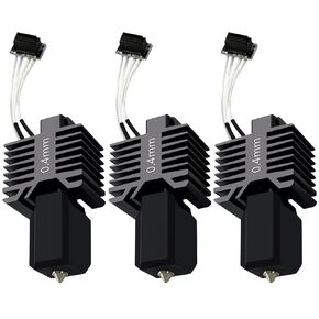 3 قطع P1P/P1S Hotend مطورة متكاملة 0.4 مم مجموعة رأس طباعة الطارد المجمعة من السيراميك (بدون تسرب) - استبدال الطرف الساخن للطابعة ثلاثية الأبعاد مع فوهة فولاذية صلبة، وثرمستور، وكتلة حرارية لخرطوشة السخان in Kuwait