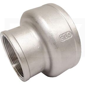الفولاذ المقاوم للصدأ 3 بوصة × 2 بوصة NPT تخفيض اقتران، 304 SS، فئة 150، أنثى NPT الموضوع، ANSI B1.20.1، ISO 49 متوافق in Kuwait