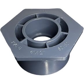 ERA 4 × 2 بوصة جدول 80 جلبة مخفض PVC، مقبس × مقبس منزلق للخدمة الشاقة، تركيب أنابيب مصنفة للضغط، رمادي in Kuwait