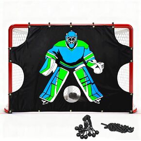 هدف إطلاق النار على هوكي الجليد: 72 × 48 بوصة، مساعد تدريب مقاوم للماء على التثبيت السريع، تحسين الدقة للاعبي المدربين البالغين في الأماكن المغلقة والمفتوحة - قطعة واحدة in Kuwait