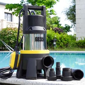 مضخة مستنقع غاطسة 7000GPH مضخة مياه من الفولاذ المقاوم للصدأ لتصريف حمام السباحة، مضخة فائدة بقوة 1.5 حصان مع مفتاح تعويم قابل للتعديل، سلك طاقة بطول 16 قدم للمنزل المغمور، حوض سباحة، إزالة الماء in Kuwait